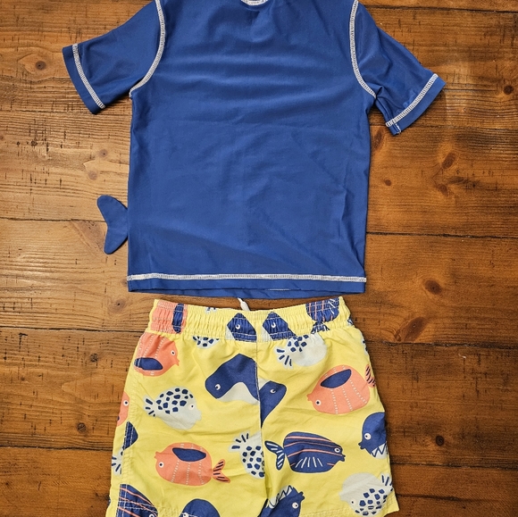 Carter's rashguard and swim trunks bundle - Picture 2 of 4